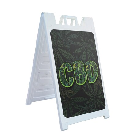 Signmission CDB, A-Frame & 2 Decals Installed, Heavy-Duty Plastic Frame SBHD-D-2436-30359