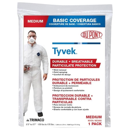 Triamco TYVEK COVERALLS MEDIUM 14121