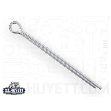 Huyett Cotter Pin, Zinc Plated Carbon Steel, 0.188 in Dia x 3.000 in Effective Length CP-187-3000