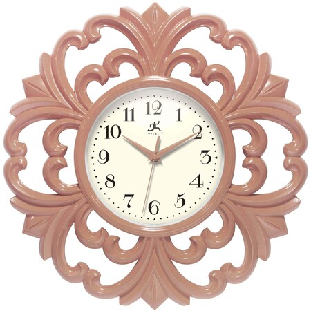 Infinity Instruments Wisteria Wall Clock, Terracotta, 15.5" 20331TC-4561