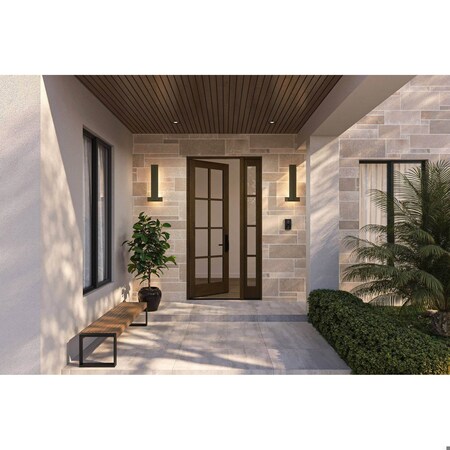Doornmore G108, 51.5" x 98" ( 36" Door + 12" Side) Right Hand, Mahogany SDL 8 Lite Exterior Door G108-SW-3696-G104-SL_1-1_RI