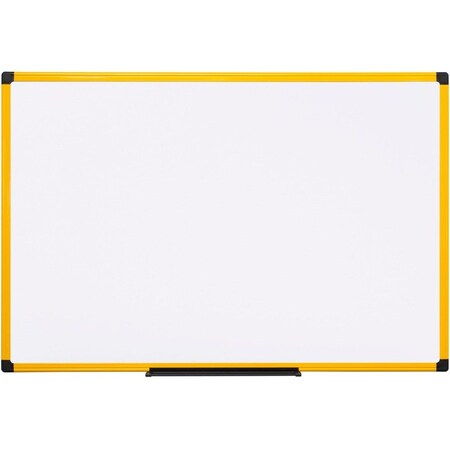 Bi-Silque MasterVision Industrial Magnetic Steel Dry-Erase Board, 36in X 48in, Yellow Aluminum Frame MA0515177