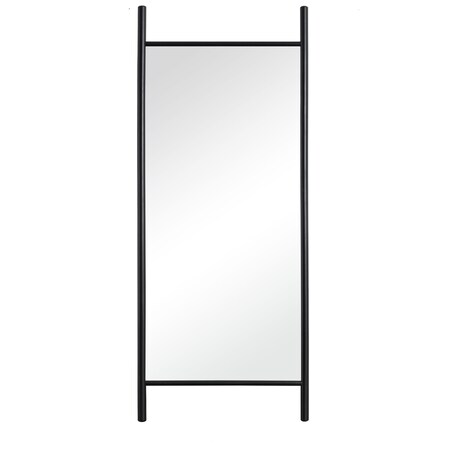 Homeroots 71" Black Novelty Wood Framed Standing Mirror 565059