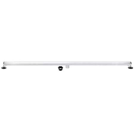 Kingston Brass 72-Inch Stainless Steel Linear Shower Drain with Reversible Tile Insert and Flat Grate BSF7221