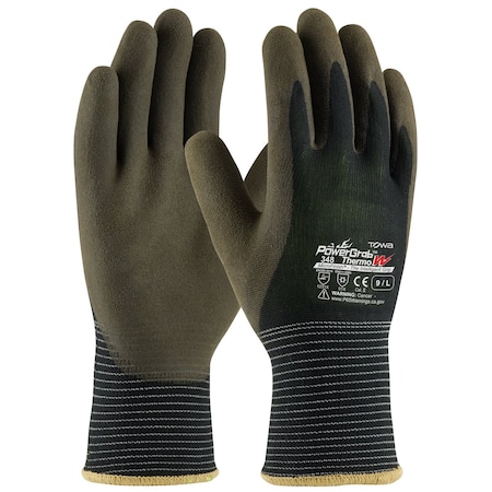 Towa Seamless Knit Polyester Glove with Acrylic Liner and Latex MicroFinish Grip on Palm & Fingers, 12PK 9335