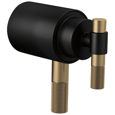 Brizo Litze Tempassure Thermostatic Trim Handle Kit, T-Lever Matte Black/Luxe Gold HL6033-BLGL