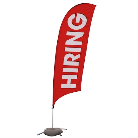 Showdown Displays 10.5 ft Value Razor Sail Sign Kit Single-Sided with Cross Base - Hiring Red 908111-004