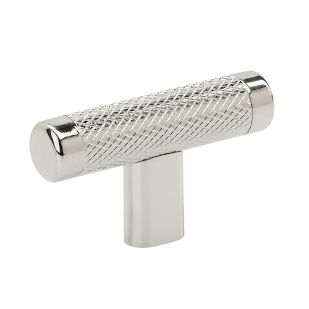 Amerock Bronx 2-5/8 in 67 mm Length Polished Nickel Cabinet Knob BP36556PN