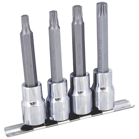 Surtek 4 Torx long bit socket set 1/2in F5800TL
