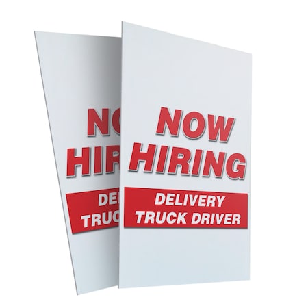 Signmission Delivery Truck Driver, Plastic Signs Only 24 Inch x 36 Inch, Corrugated Plastic, 2PK CSB-2436-2PACK-DELIVERY TRUCK DRIVER