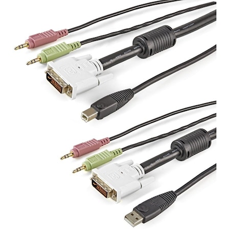 Startech.Com 6 ft 4-in-1 USB DVI KVM Cable with Audio USBDVI4N1A6