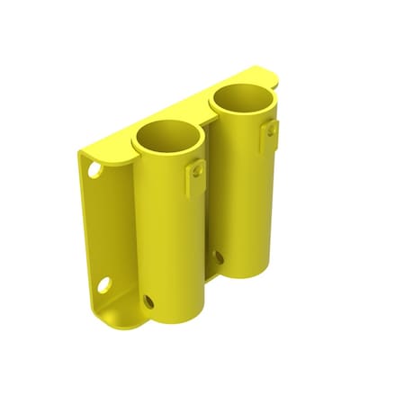 Safety Rail Face Mount Bracket, Double, Yellow 400016