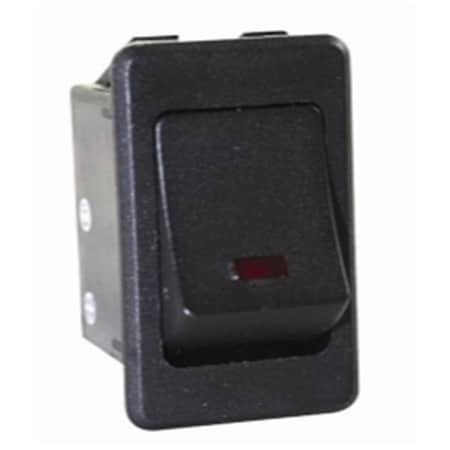 The Best Connection 16 A 12 V S.P.S.T Black Rocker Switch with Red LED JTT2609F