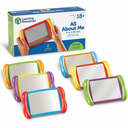 Learning Resources All About Me 2in1 Mirrors, Multi, 6PK LRNLER3371