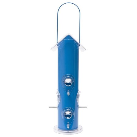 Perky-Pet Wild Bird Feeder, 13-1/4 in H, 1 lb, Metal, Blue, Powder-Coated, Hanging Mounting 391