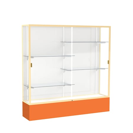 Ghent Spirit Floor Display Case 72x72x16, White, Champange 376WB-GD-OR