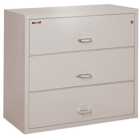 Fireking 3 Drawer, 1 Hr Fire & Impact Rated, 44" Wide Lateral Platinum 3-4422-CPL