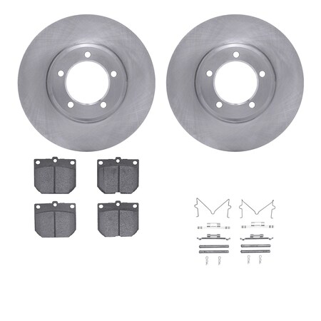 Dynamic Friction Co DFC Brake Rotor with 5000 Brake Pads and Hardware Kit 6512-76536
