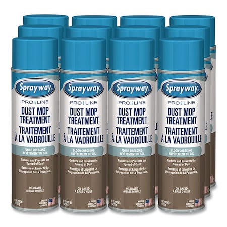 Claire Dust Up Floor Dressing and Dust Mop Treatment, Lemon Scent, 14 oz Aerosol Spray, 12PK CL875