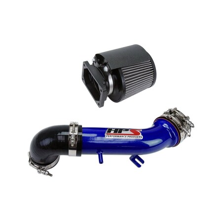 Hps Performance Air Intake Kit with Heat Shield, Blue, 827-423BL