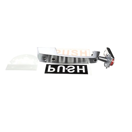 Kason Door Handle Kit with Cylinder Lock and Inside Release, Brushed Chrome 11229C00024