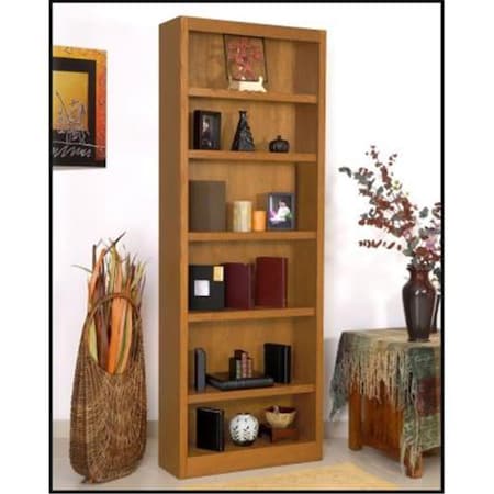 Concepts In Wood Single Wide Bookcase- Dry Oak Finish 6 Shelves MI3084-D