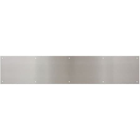 National Hardware Kick Plate, 34 in L, 8 in W, Satin Nickel N270-316