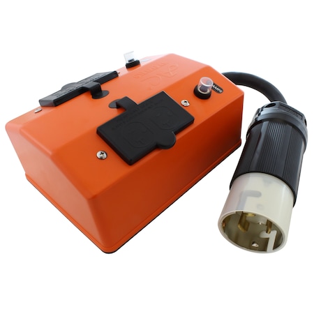 Ac Works NEMA 5-20, NEMA SS2-50, 1.5 ft, Orange SS2PDU-018