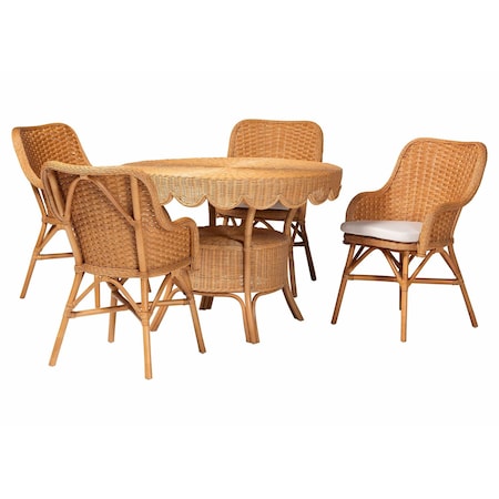 Bali & Pari Tucson Natural Rattan Dining Set 262-14188-13945-ZORO