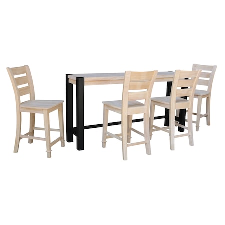 Whitewood Industries Rectangular Fixed Top Tables, 72 in W, 36 in L, 16 in H, Parawood, Unfinished/Black K-1672-36-S292-4