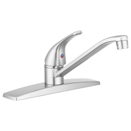 Dura Faucet Used For Kitchen Single Lever Satin Nickel Heavy Duty Metal Construction DF-NMK600-SN