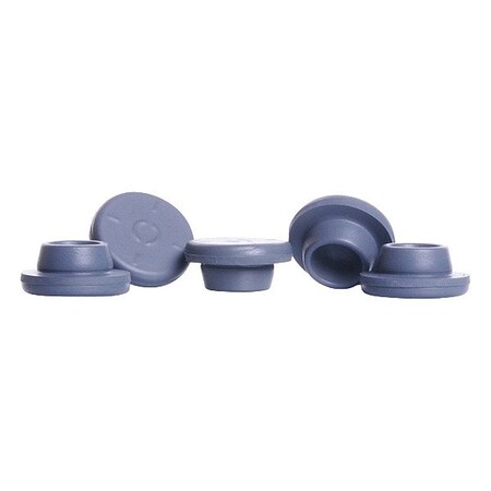Kimble Chase Stopper, 6.1 mm H, Chlorobutyl, Gray, PK1000 73827-13