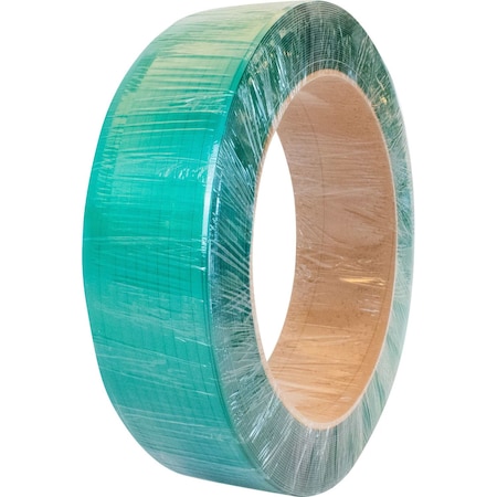 Encore Packaging Polyester Strapping Coil - Green, - 1/2" x .028" x 6500', Hand Grade, Embossed, 16 x 6" Core PET12028-6500