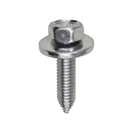 Auveco Hex Head Sems Body Bolt Zinc M6-1.0 x 25mm, 50PK 15788