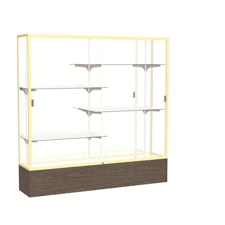 Ghent Floor Display Case 72x72x16, Mirror, Champange 2076MB-GD-WV
