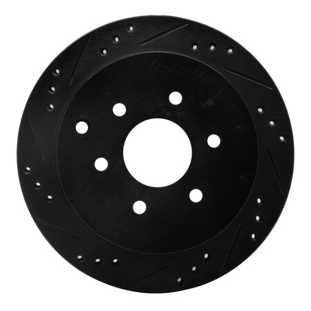 Dynamic Friction Co DFC Brake Rotor - Drilled and Slotted - Black 633-67094L