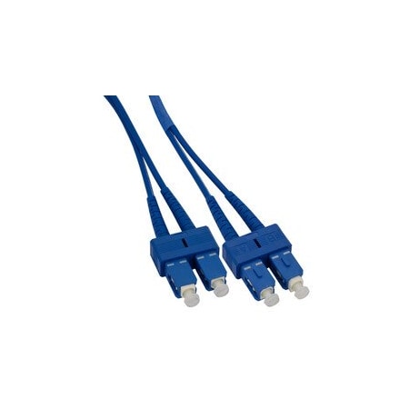 Cable Wholesale SC/UPC Armored Fiber Optic Patch Cable, 3.0mm, Single-mode Duplex, YOFC, LSZH, Blue jacket, 15 SCSC-71015