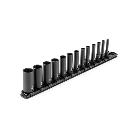 Tekton 1/4 in Drive Impact Socket Set, SAE, 13 pcs SID90105