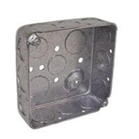 Raco 8192 4 In. Square Steel Outlet Box 4 x 1.5 In. 6812903
