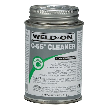 Weld-On C-65 Clear Cleaner For CPVC/PVC 4 fl. oz. 10204