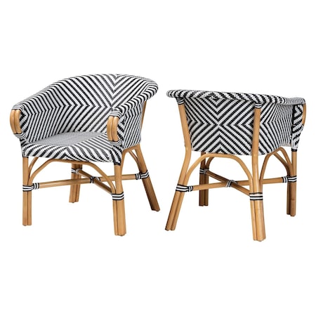 Bali & Pari Max Natural Rattan Dining Bistro Chair 269-2PC-14773-ZORO