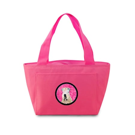 Carolines Treasures Pink Wheaten Terrier Soft Coated Zippered Insulated School Washable And Stylish Lunch Bag Cooler SS4769-PK-8808