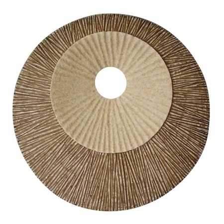 Homeroots 27" X 27"X 3" Brown Round Double Layer Ribbed Wall Plaque 274773