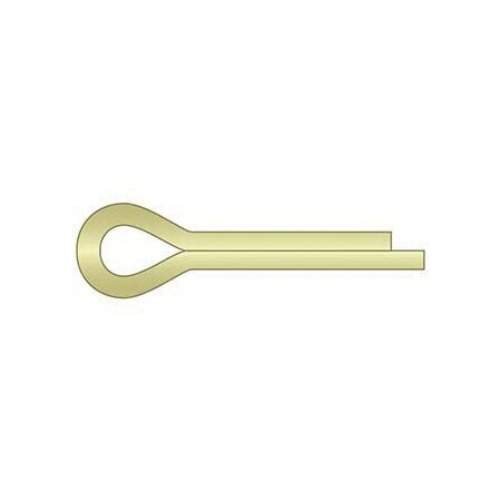 Huyett ASME B18.8.6M Cotter Pin, Zinc Plated Carbon Steel, 6.3 mm Dia x 63 mm Effective Length CPMZ-063-063-A