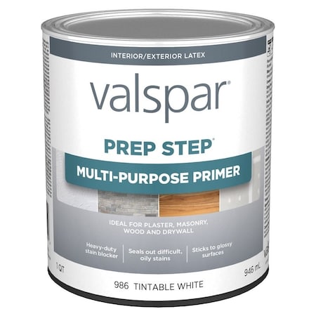Valspar Prep Step 986 Series Multi-Purpose Primer, Tintable White, 1 qt 044.0000986.005
