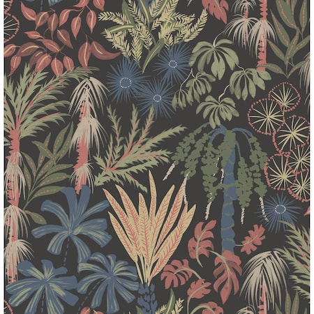 A-Street Prints Everglades Black Botanical Wallpaper 4172-27483