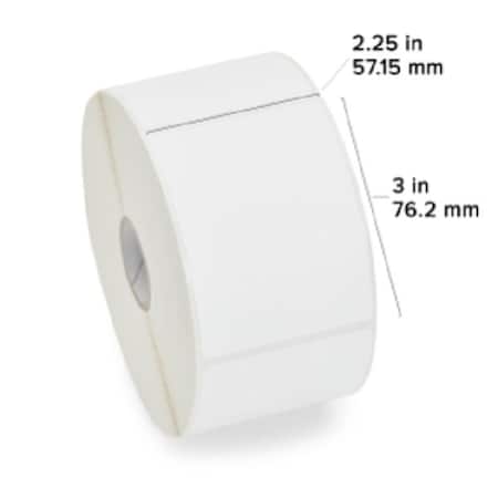 Zebra Zebra Direct Thermal Label, Paper, 2.25" x 3", Z-Select 4000D, 1" Core, 840 labels/Roll, 6PK 10010042