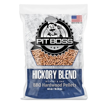 Pit Boss 55436 Series Pellets, Hickory Blend, Hardwood, 40 lb Bag 55436050S