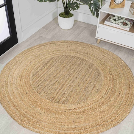 Jonathan Y Harmony Boho Jute Circle Natural 4 ft Round Area Rug RNF110A-4R