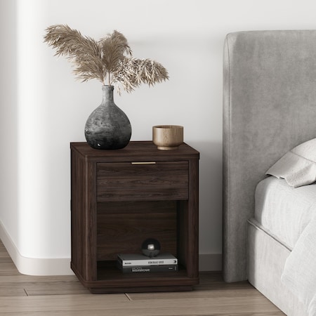 Manhattan Comfort Evelyn Nightstand in Brown NS011-BR